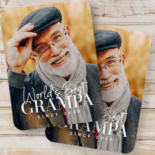 Magnet Flexible Meilleur Grampa du monde depuis 20XX Photo moderne