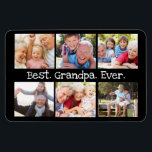 Magnet Flexible Meilleur grand-père jamais photo Collage en noir m<br><div class="desc">Meilleur. Grand-père. Jamais. Photo Collage en design moderne noir. Photo Collage sur un arrière - plan noir avec une police blanche amusante. Changez les 6 photos pour vous et grand-père, ou Just Grand-père ou les deux!. Vous pouvez également modifier le texte. Grand design fun noir et blanc pour grand-père!</div>