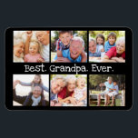 Magnet Flexible Meilleur grand-père jamais photo Collage en noir m<br><div class="desc">Meilleur. Grand-père. Jamais. Photo Collage en design moderne noir. Photo Collage sur un arrière - plan noir avec une police blanche amusante. Changez les 6 photos pour vous et grand-père,  ou Just Grand-père ou les deux!. Vous pouvez également modifier le texte. Grand design fun noir et blanc pour grand-père!</div>