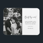 Magnet Flexible Meilleur Jour Jamais Noir Blanc Mariage Photo Merc<br><div class="desc">Mariage design "meilleur jour" en noir et blanc merci magnets avec votre photo de mariage préférée. Montrez à votre famille et à vos amis votre appréciation d'avoir participé à votre célébration mariage avec une photo customisée merci aimant,  ce sera un souvenir mémorable pour les années à venir.</div>