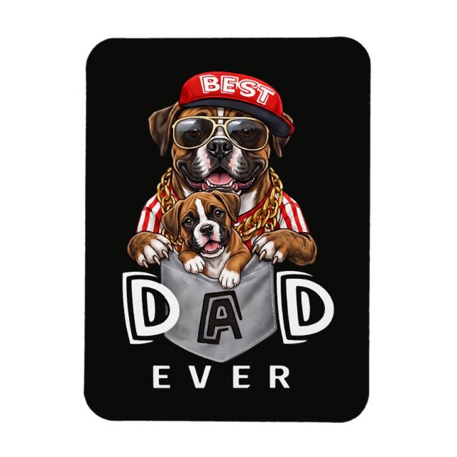 Magnet Flexible Meilleur Papa Boxer Ever (Vertical)
