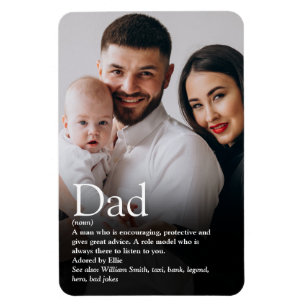 Magnet Flexible Meilleur Papa, Daddy, Père Définition Photo
