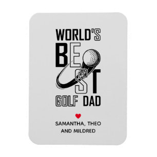 Magnet Flexible Meilleur papa de golf au monde - Drôle et pensant