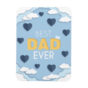 Magnet Flexible Meilleur papa jamais mignonne Fête des pères