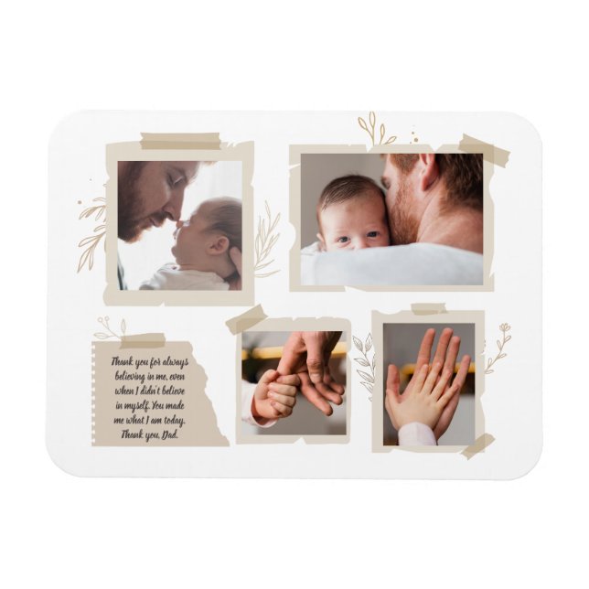 Magnet Flexible Meilleur papa Jamais, première fête des pères, jou (Horizontal)