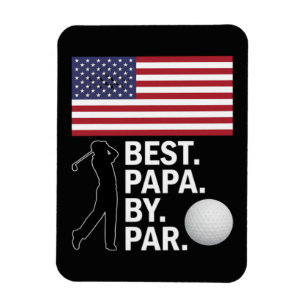 Magnet Flexible Meilleur Papa Par Golfing Papa Fête des Pères Golf