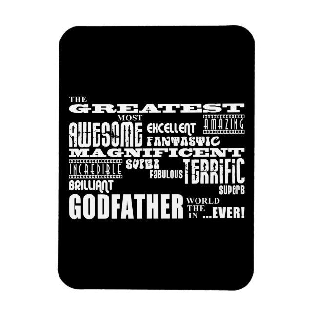 Magnet Flexible Meilleur Père des Godfathers Anniversaire Noël (Vertical)