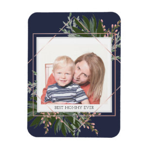 Magnet Flexible Meilleure fête des mères de maman Floral Photo per