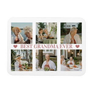 Magnet Flexible Meilleure Grand-Mère du Monde Collage de Photos –