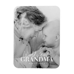 Magnet Flexible Meilleure grand-mère du monde depuis 20XX Photo si