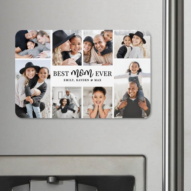 Magnet Flexible Meilleure Maman Collage de Photos (Best Mom Photo Collage Magnet)