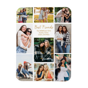 Magnet Flexible Meilleurs amis Photo Collage Cute Personnalisé