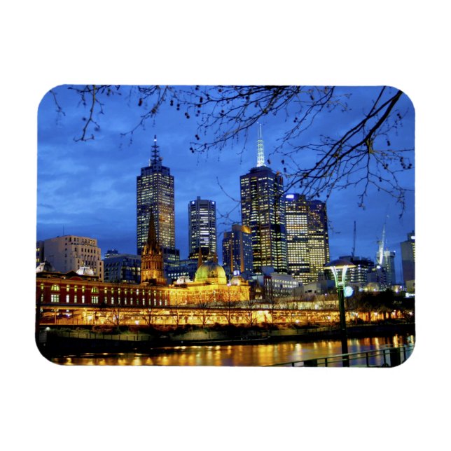 Magnet Flexible Melbourne, Australie. Une vue nocturne sur (Horizontal)