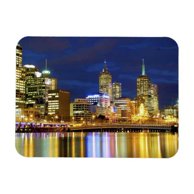 Magnet Flexible Melbourne, Australie. Une vue nocturne sur les 2 (Horizontal)
