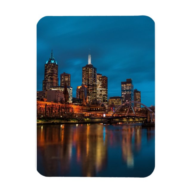 Magnet Flexible Melbourne la nuit (Vertical)