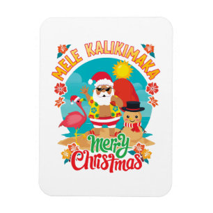 Magnet Flexible Mele Kalikimaka pour un joyeux Noël hawaïen
