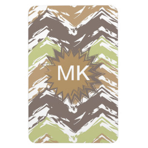 Magnet Flexible Melon Brandy Scribble ZigZag Motif