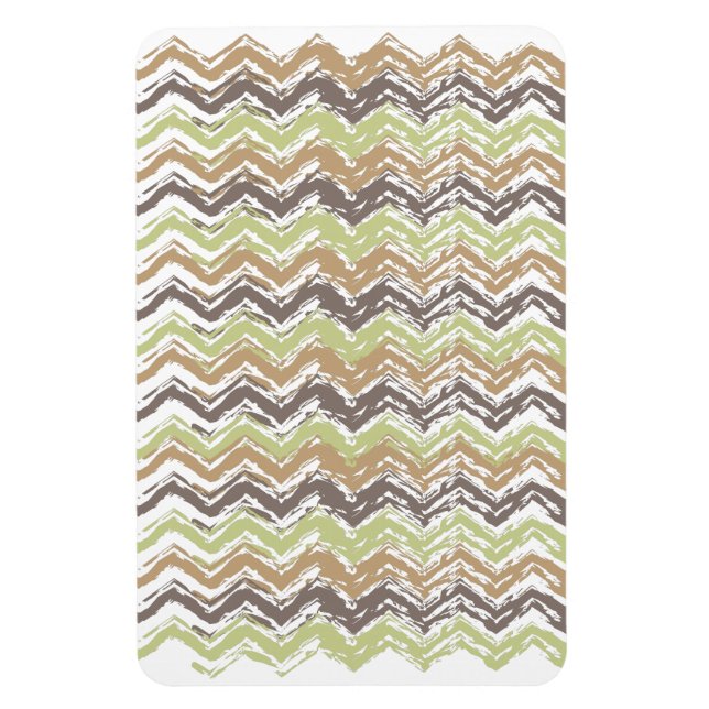 Magnet Flexible Melon Brandy Scribble ZigZag Motif (Vertical)