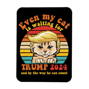 Magnet Flexible Même mon chat attend l'habillement Trump 2024
