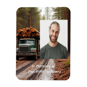 Magnet Flexible Mémorial conducteur de transport de bois Cadeau