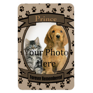 Magnet Flexible Mémorial des Empreintes de pattes Brown pour chat