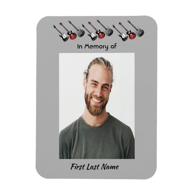 Magnet Flexible Memorial Keepsaké musicien musique de guitare (Vertical)