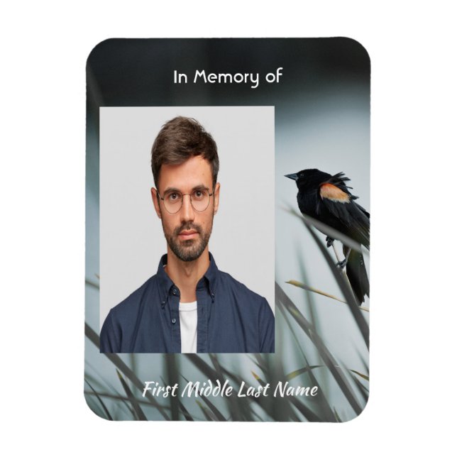 Magnet Flexible Memorial Keepsaké Red-wing Blackbird (Vertical)