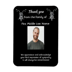 Magnet Flexible Memorial Merci Photo Motorcycle Biker
