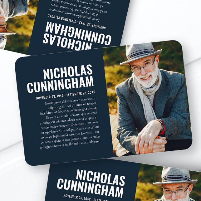 Magnet Flexible Memorial Modern Photo Prayer Card Keepsake (Créateur téléchargé)