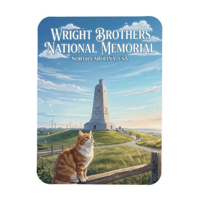 Magnet Flexible Mémorial national des frères Wright États-Unis (Vertical)