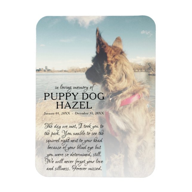 Magnet Flexible mémorial photo côté droit (Vertical)