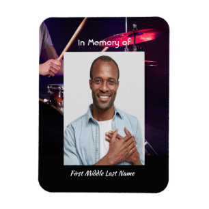 Magnet Flexible Memorial Photo Keepsaké Drummer Drummer Drummer Ba