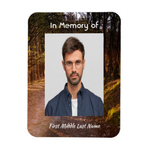 Magnet Flexible Memorial Photo Keepsaké Forest Trail Walk