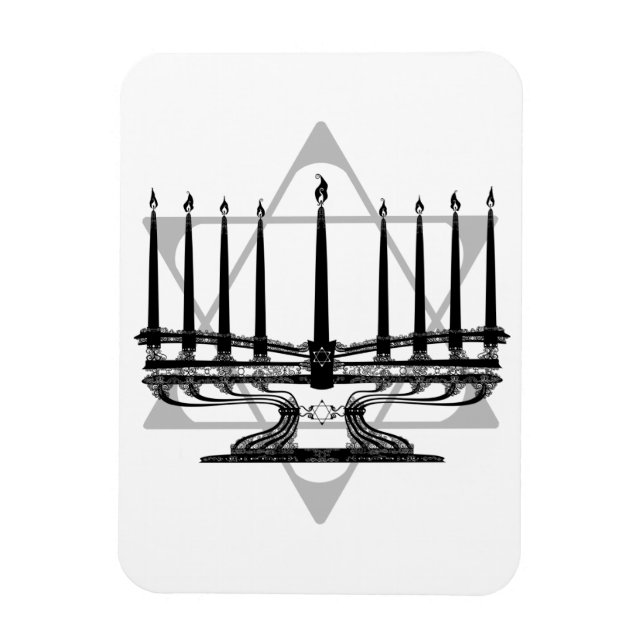 Magnet Flexible Menorah et étoile (Vertical)