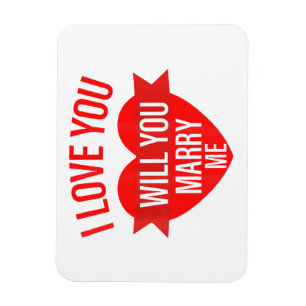 Magnet Flexible Mens Valentines Day Proposition Je L'Aime Vous M
