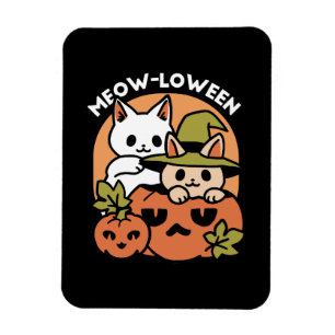 Magnet Flexible Meow-Loween - Festive Halloween Conception de chat