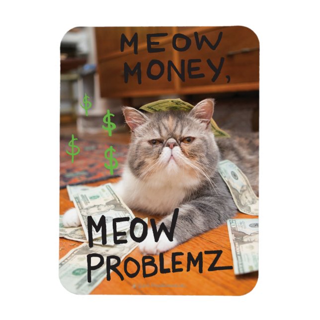 Magnet Flexible Meow Money, Meow Problemz (Vertical)