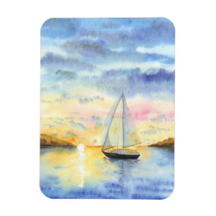 Magnet Flexible Mer au coucher du soleil