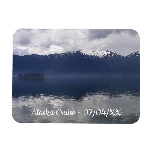 Magnet Flexible Mer d'Alaska brumeuse aux nuances de bleu (Horizontal)
