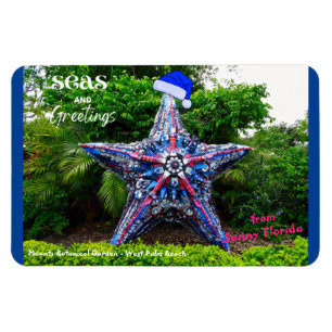 Magnet Flexible Mer et salutations de Sunny Florida Noël