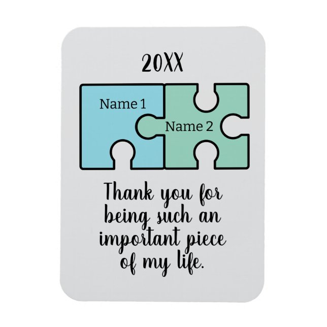 Magnet Flexible Merci d'être un élément si important (Vertical)