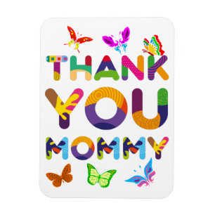 Magnet Flexible Merci Mommy coloré