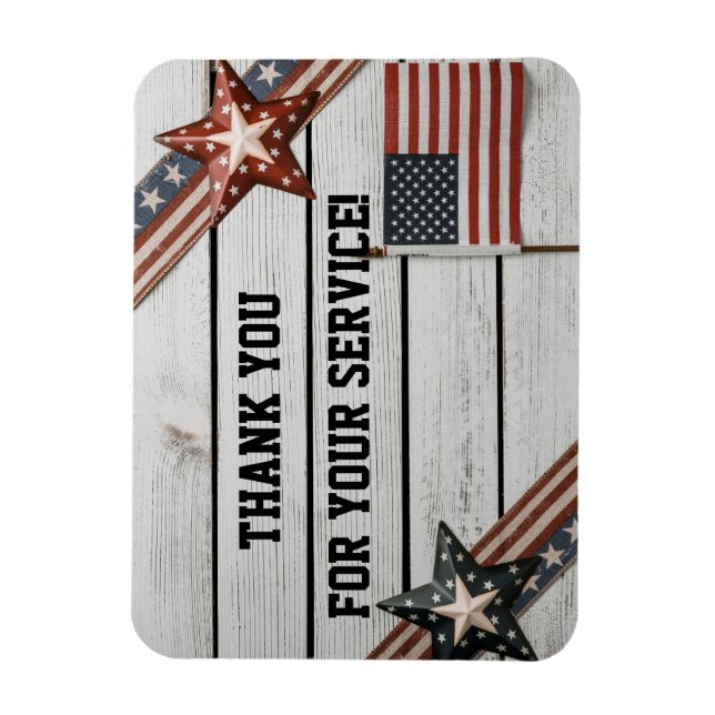 Magnet Flexible Merci patriotique pour servir (Vertical)