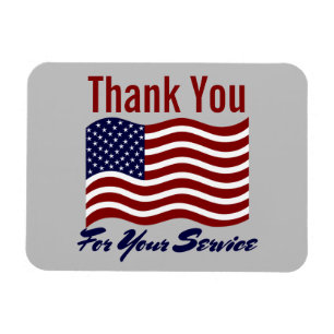 Magnet Flexible Merci pour le drapeau américain de service