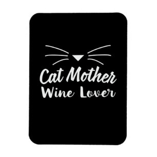 Magnet Flexible Mère Art Chat Mère Amoureuse de Vin