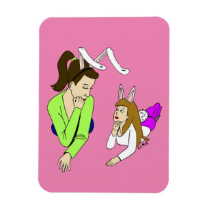 Magnet Flexible mère et fille bunnygirls