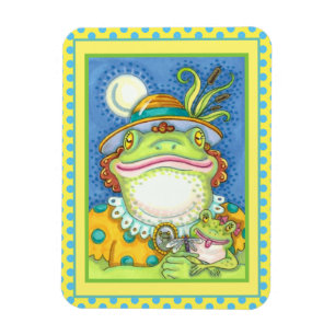 Magnet Flexible MÈRE FROG & BÉBÉ FROGETT, FAMILLE AIMER Drôle