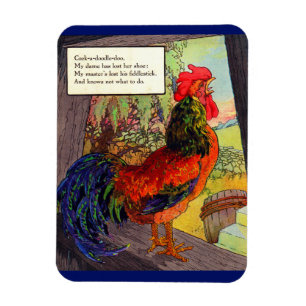 Magnet Flexible Mère Oie des années 1920 - coq