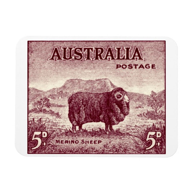 Magnet Flexible Merino Sheep australien 1934 (Horizontal)