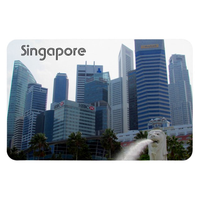Magnet Flexible merlion-ville de singapour (Horizontal)